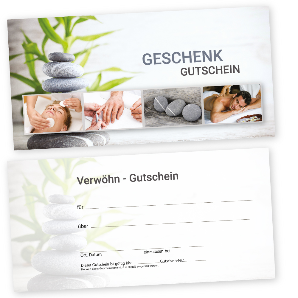 Wellness Beauty Massage EDEL 100 Gutscheine Gutscheinkarten Geschenkgutschein 
